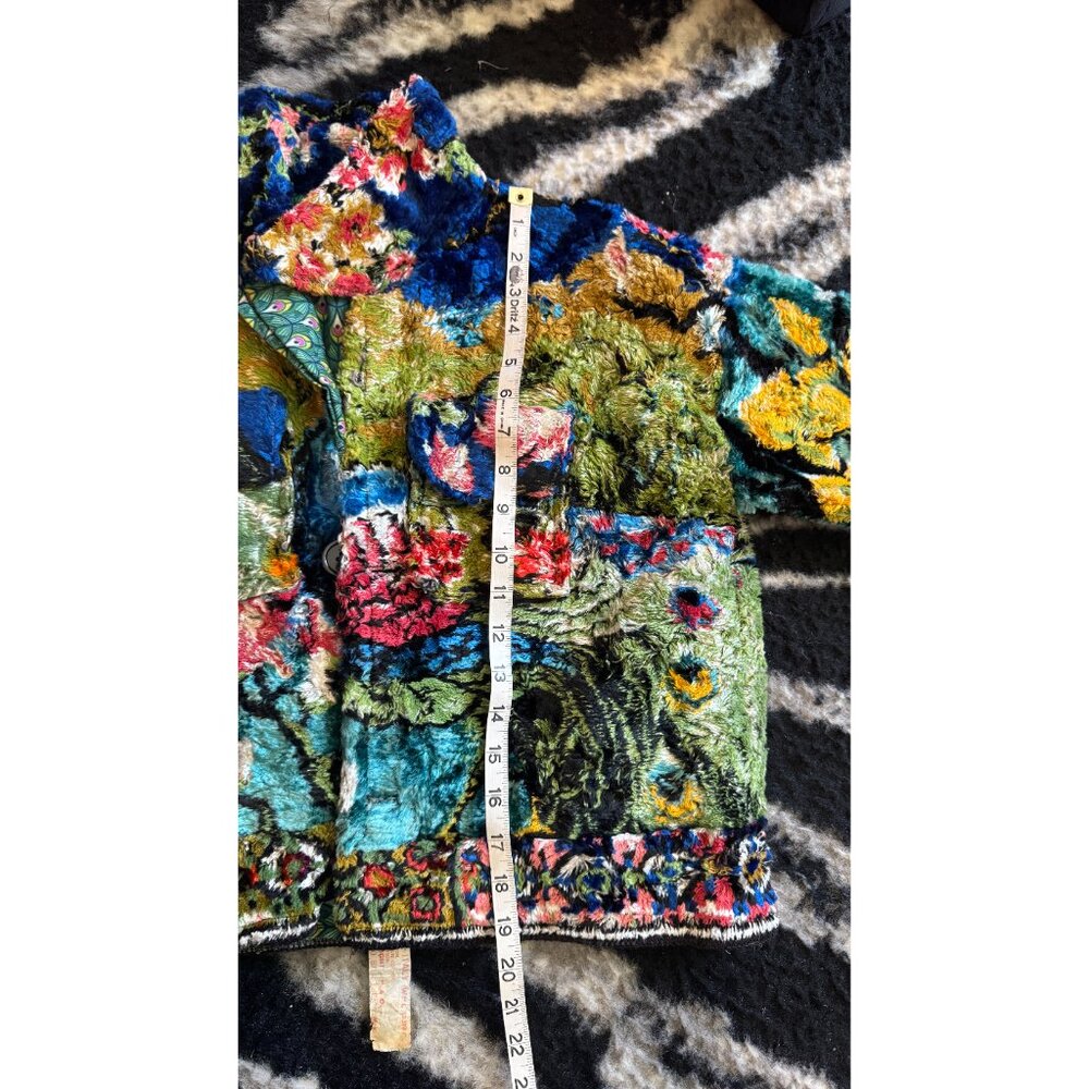 Peacock Carpet Upcycle Cropped Jacket + Mini Skirt - Picture 14 of 16